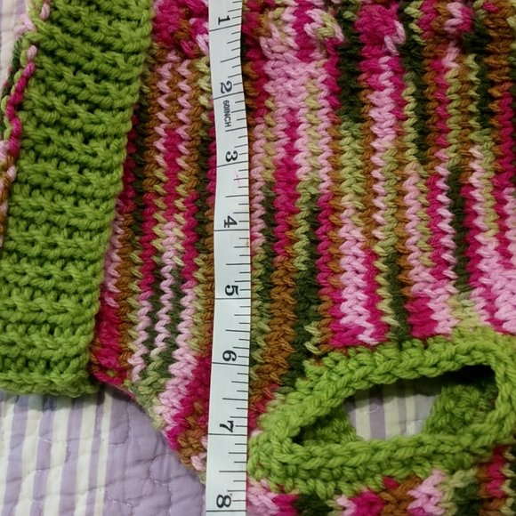 Hand Crafted Knit Dog Sweater Coat Cat Fur Baby Jacket Goat Sheep Animal Print - Picture 7 of 12